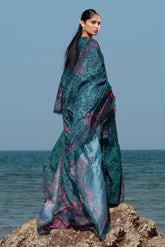Emerald | 3Pc Unstitched Suit Lawnkari Summer Together By Afrozeh